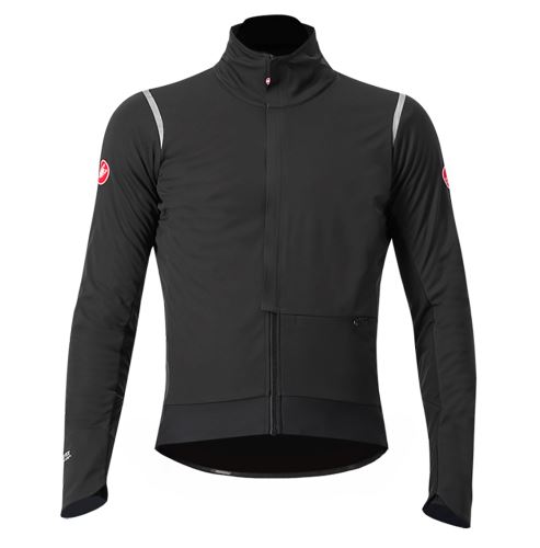 CASTELLI - zateplená bunda Alpha Doppio RoS black/silver reflex-dark gray